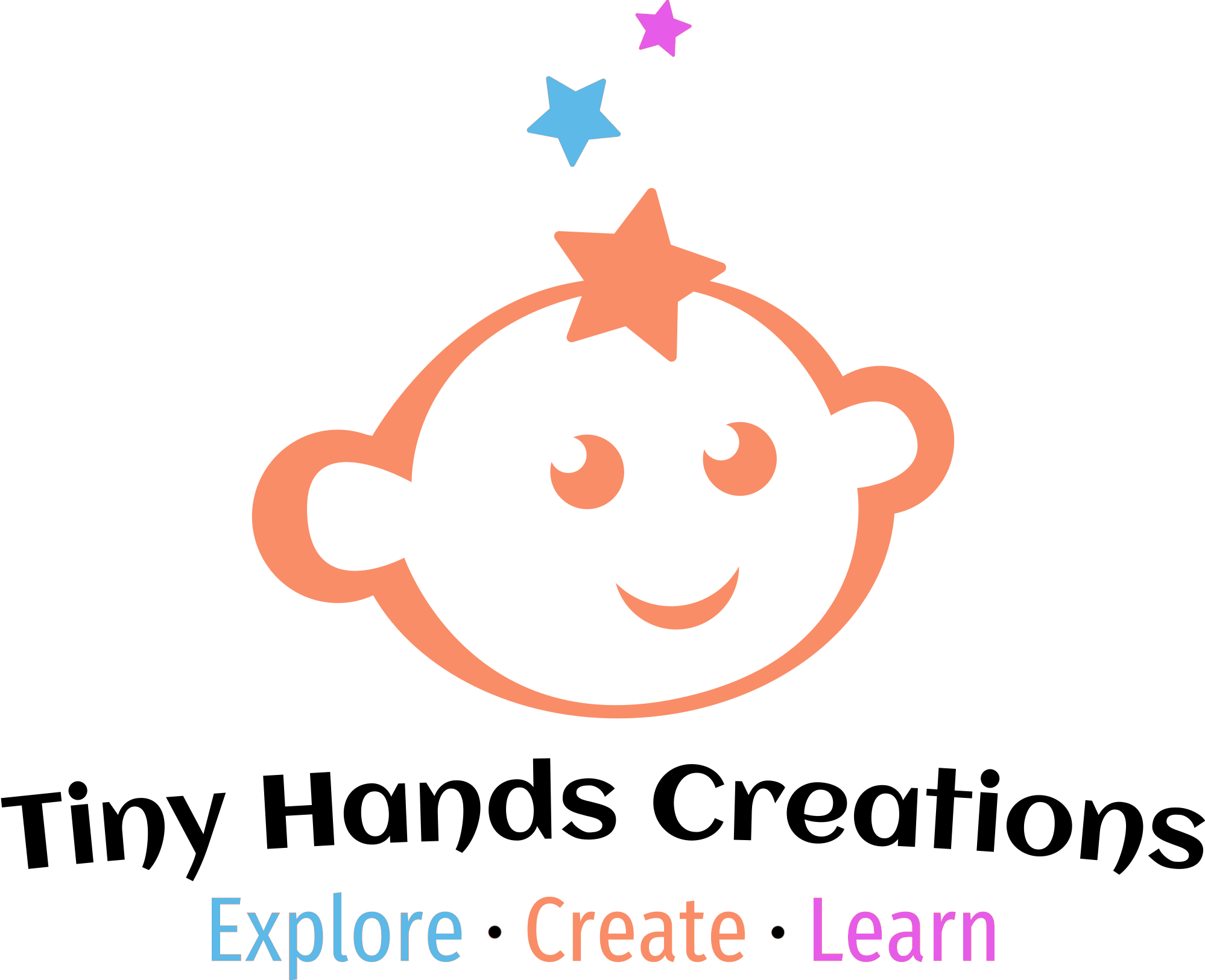 Tiny Hands Creations Logo – Kreative Spielgruppe und Kinderbetreuung für Kleinkinder in Zürich